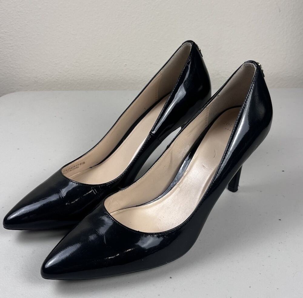 Cole Haan Grand OS Black Patent Leather Pointed Toe Pump Women 6.5 Comfort Heel